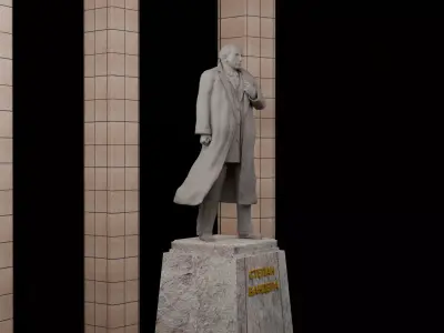 Stepan Bandera Monument 3D model