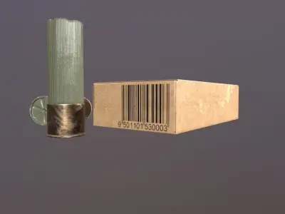 Shotgun Ammo Game Ready Low-poly 3D model