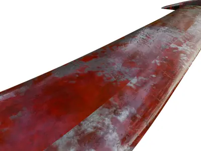 Bloodstained Scythe Sword PBR  3D model