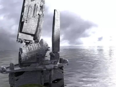 Halo Forerunner Inspired Tower 4  3D model