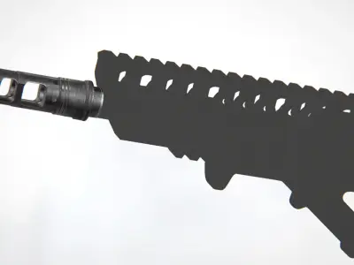 SOCOM-762 Muzzle Brake Low-poly 3D model