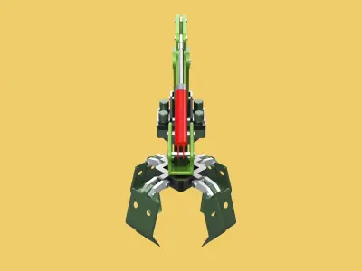 HYDRAULIC WOOD LOG TREE LOADER GRAB CRANE LIFTING GRABBER JAWS 3D model