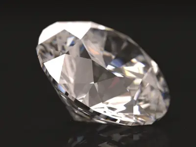 Diamond Tolkowsky cut Low-poly 3D model