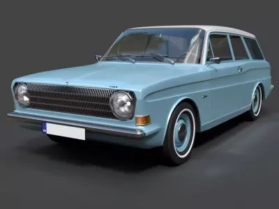 Taunus P6 Station Wagon  - High-Poly 3D Model 3D model