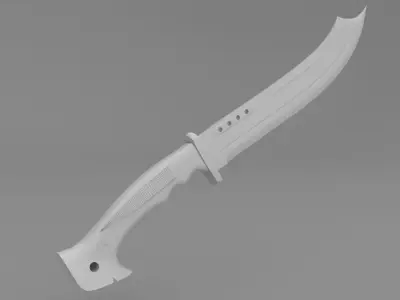 Dagger with Pouch Low-poly 3D model