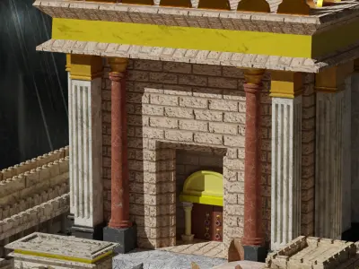 Jerusalem Temple 3rd - Esplanade - Sacred Objects Free 3D model