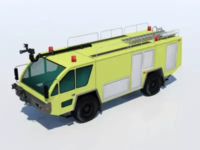 Rosenbauer panther 4x4 old model low poly ARFF Low-poly 3D model