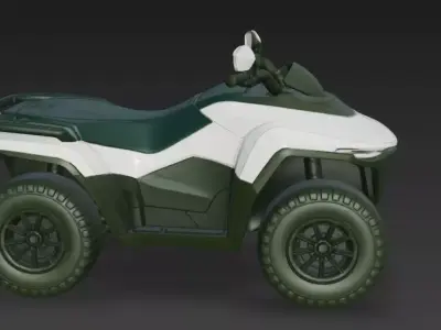 Realistic ATV Quad Bike 3D Model Game Ready 3D model