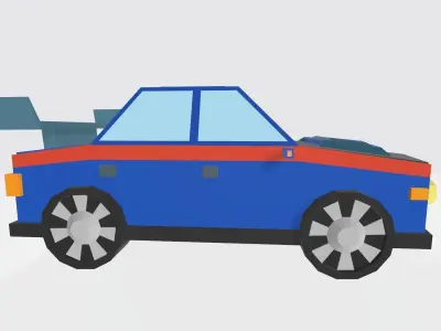 Low poly free Sport car for free Free low-poly 3D model