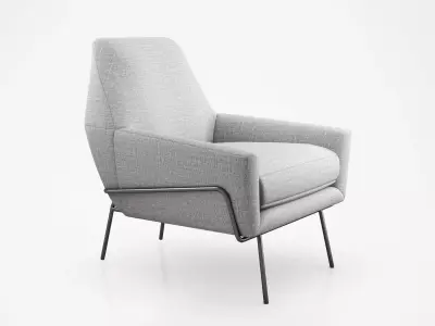 Lucas Wire Base Chair by West Elm 3D model