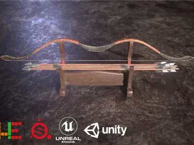 HIE Game Ready Bow D180302 Low-poly 3D model