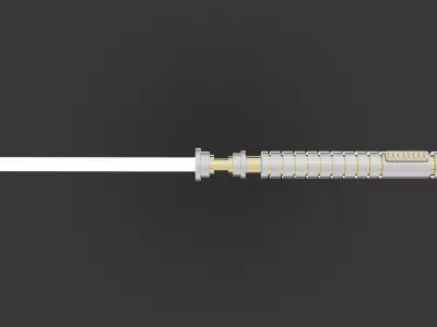 White Blade Lightsaber 3D model