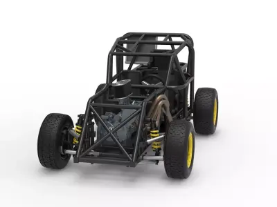 Mod Lite Race car Base Version 2 Scale 1 to 25 3D print model
