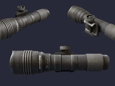 Under - barrel lantern Low-poly 3D model