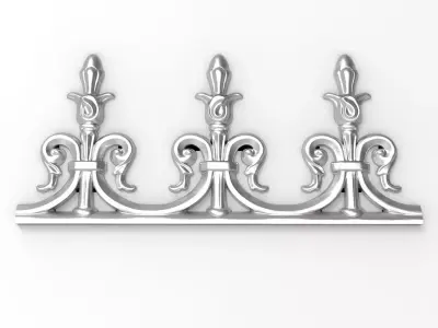 Roof ornement friezes tulip pattern HD model for CNC or Printer 3D print model