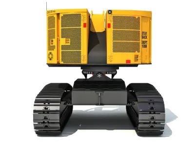Tracked Feller Buncher Forestry Harvester 3D model