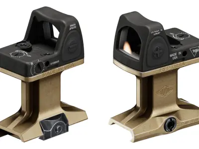 TRIJICON RMR TYPE 2 RED DOT SIGHT Low-poly 3D model
