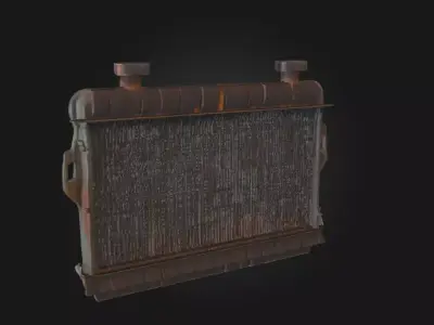 Rusty Radiator  Aged Warmth with Vintage Decay 3D model