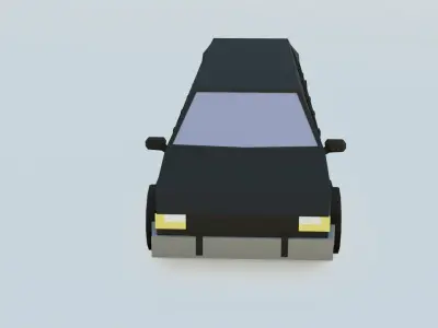limozine low poly Free 3D model