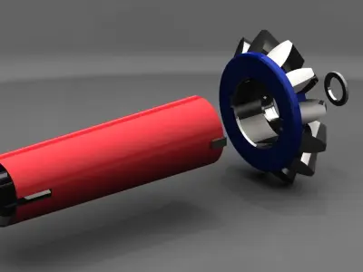 Bevel gear 3D model by prithvirajpshetty