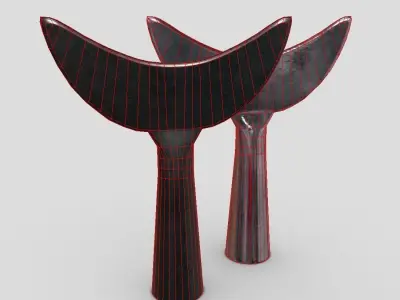 Arrowhead 5 pair of whale tails Low-poly 3D model
