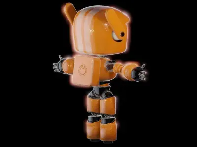 Orange Robot from Love Death And Robots Free 3D model purchase