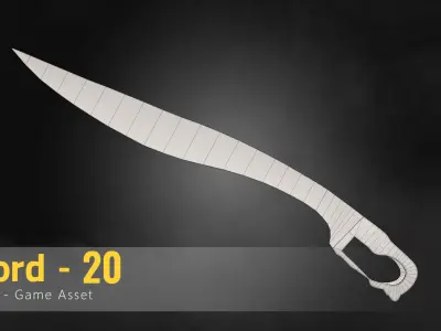 Sword-20 Low-poly 3D model