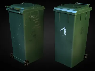Trash Dumpster Low-poly 3D model buy