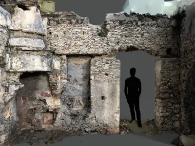 Abandoned House Ruined Part Scan - Bake 02 3D model