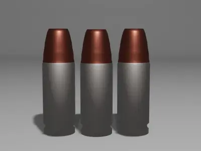40 cal bullet Free low-poly 3D model