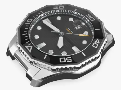 Diver Wrist Watch Body without Strap Black 3D model