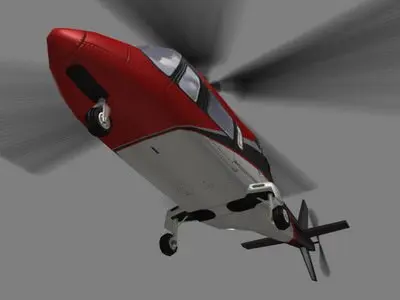 Agusta Helicopter V4 Low-poly 3D model