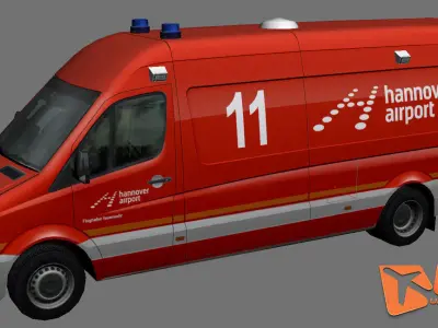 Mercedes-benz Sprinter Hannover Low-poly 3D model