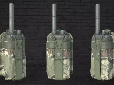 MILITARY Game Ready Croatian Radio Low-poly 3D model