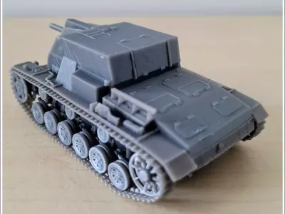 SG-122 122 mm M-30 mounted howitzer SPG - Soviet army WW2 Second 3D print model