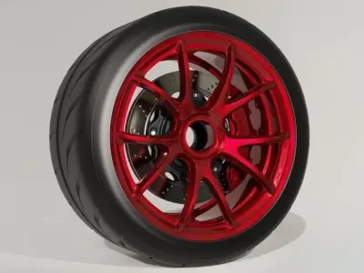 porsche gt3rs magnesium rims   3D model