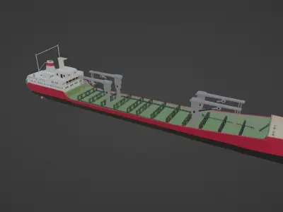 Simplistic Cargo Ship  3D model