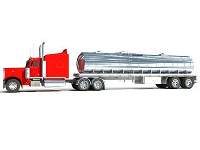 Red Tanker Truck 29 3D model