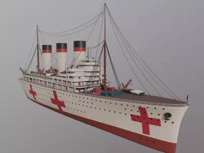 Hospital Ship 3D model PBR