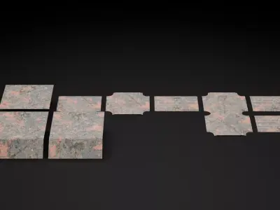 Rafinery Post Apocalyptic Assets Low-poly 3D model