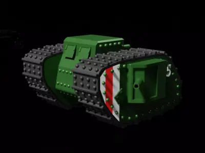 Anime Tank Low-poly 3D model