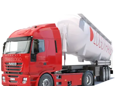 IVECO Stralis with Tipping Silo 3D model