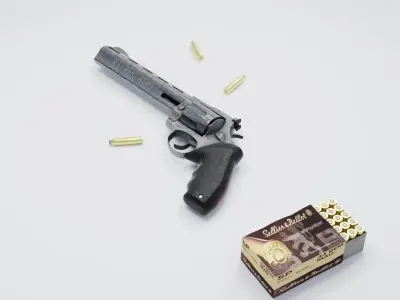Revolver Taurus Raging Bull  3D model