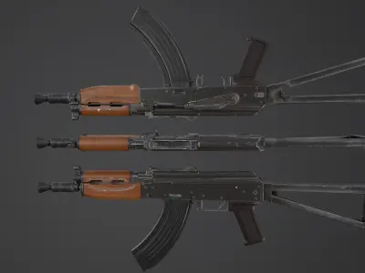 AKSU-74 Malyy Low-poly 3D model