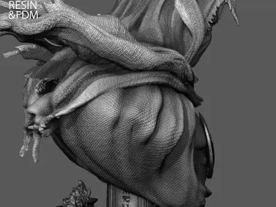 Wicked Marvel Moon Knight Portrait Bust 3D print model