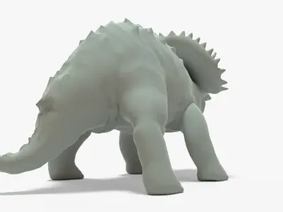 Triceratops Rigged Basemesh Low-poly 3D model