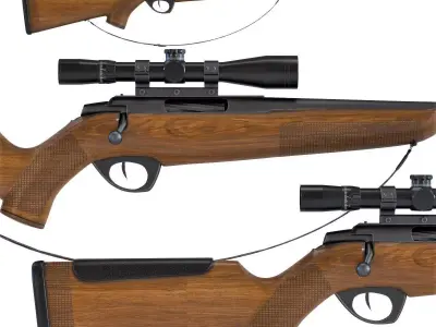 300 Bolt Action Rifle 3D model