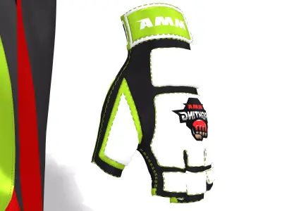 Full Outfit with Gloves Shorts  and Protective Gear ZPRJ  Low-poly 3D model