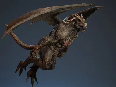 Draconid 2 Low-poly 3D model
