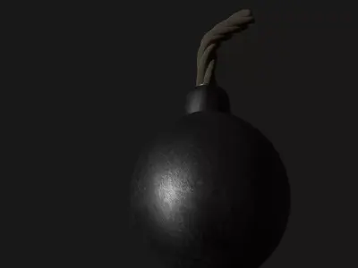 Classic bomb Low-poly 3D model